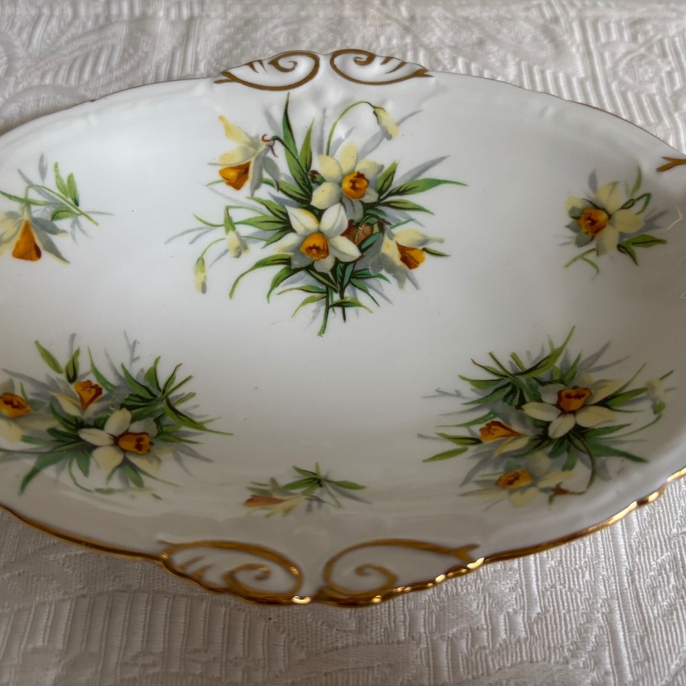 Hammersley Narcissus Oval Candy Trinket Tray